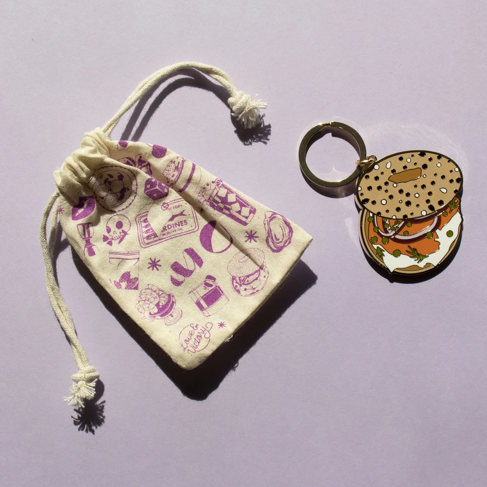 Bagel & Lox Keychain — Love & Victory